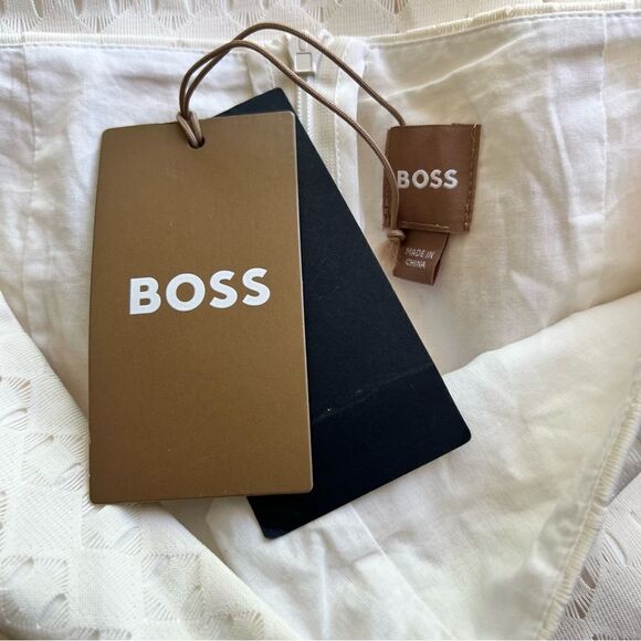 Hugo Boss Tisaly Wide Leg Pants US 2 Ecru / Soft Cream NEW MSRP $298 - Picture 8 of 12